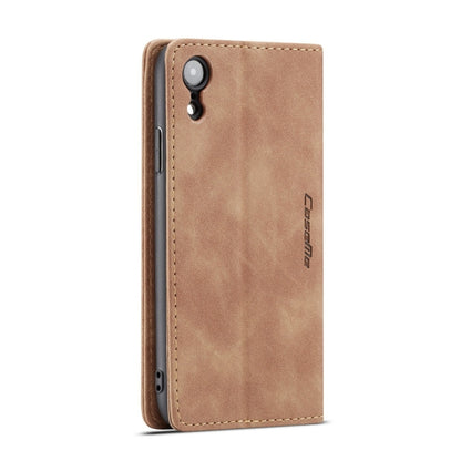 For iPhone XR CaseMe-013 Multifunctional Retro Frosted Horizontal Flip Leather Case with Card Slot & Holder & Wallet(Brown) - More iPhone Cases by CaseMe | Online Shopping South Africa | PMC Jewellery | Buy Now Pay Later Mobicred