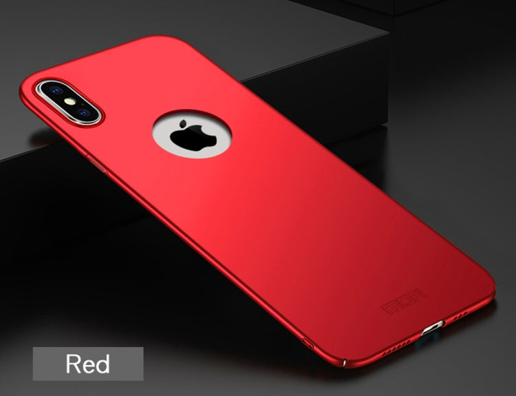 For iPhone XS MOFI Frosted PC Ultra-thin Full Coverage Case (Red) - More iPhone Cases by MOFI | Online Shopping South Africa | PMC Jewellery