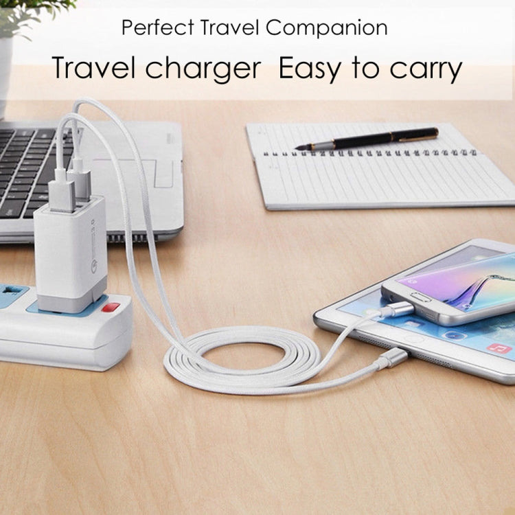 AR-QC-03 2.1A 3 USB Ports Quick Charger Travel Charger, US Plug (Grey) - free shipping - PMC Jewellery - Order now!