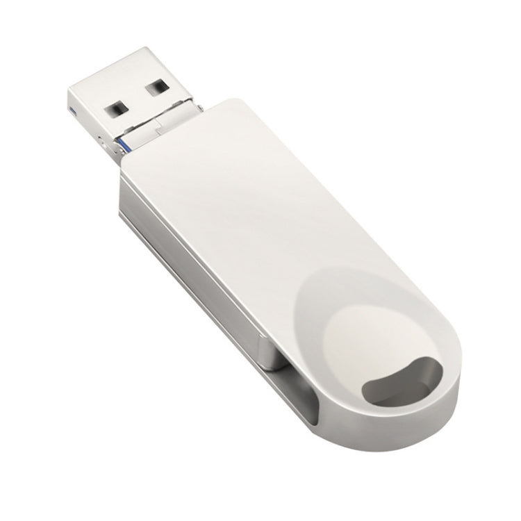 S29 3 in 1 64GB Micro USB + USB + 8 Pin Interface Metal Twister Flash Disk(Silver) - free shipping - PMC Jewellery - Order now!