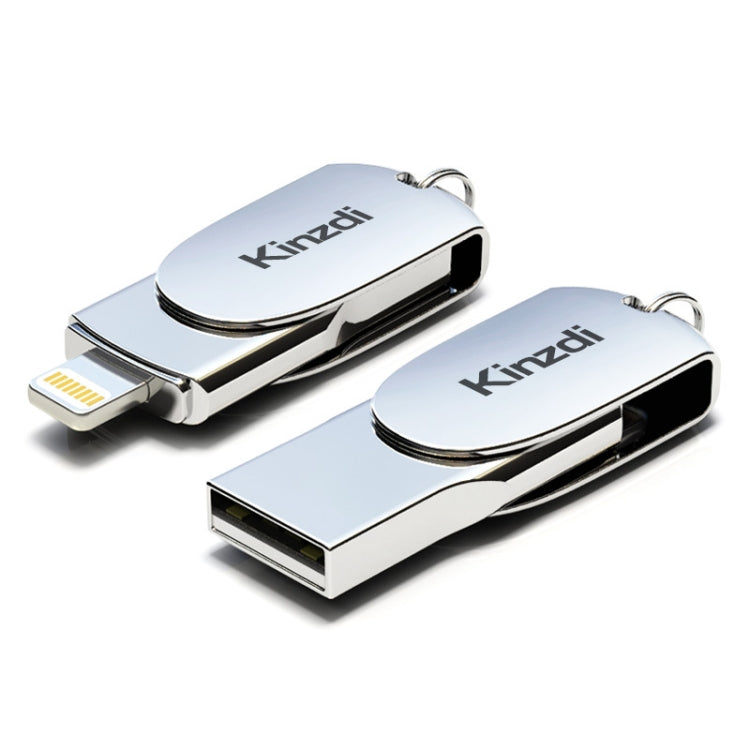 Kinzdi 512GB USB 2.0 + 8 Pin Interface Metal Twister Flash U Disk (Silver) - USB Flash Drives by Kinzdi | Online Shopping South Africa | PMC Jewellery | Buy Now Pay Later Mobicred