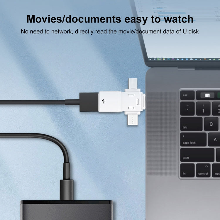 USB 2.0 to 8 Pin + USB-C / Type-C + Micro USB  OTG Adapter - Converter & Adapter by PMC Jewellery | Online Shopping South Africa | PMC Jewellery | Buy Now Pay Later Mobicred