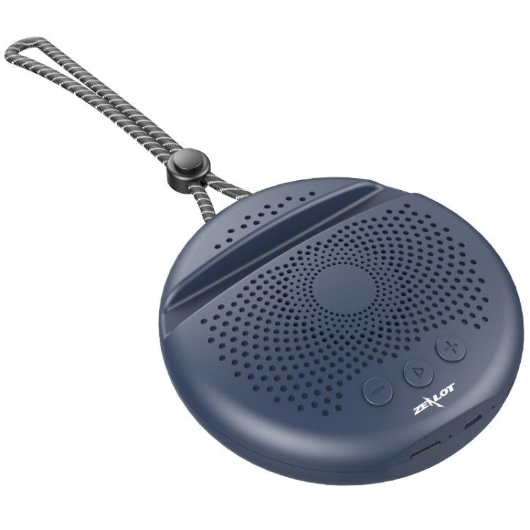 ZEALOT S24 Portable Stereo Bluetooth Speaker with Lanyard & Mobile Card Slot Holder, Supports Hands-free Call & TF Card (Dark Blue) - Desktop Speaker by ZEALOT | Online Shopping South Africa | PMC Jewellery | Buy Now Pay Later Mobicred