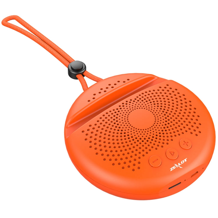 ZEALOT S24 Portable Stereo Bluetooth Speaker with Lanyard & Mobile Card Slot Holder, Supports Hands-free Call & TF Card (Orange) - Desktop Speaker by ZEALOT | Online Shopping South Africa | PMC Jewellery | Buy Now Pay Later Mobicred