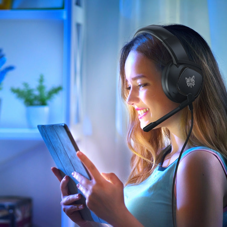 ONIKUMA K19 Single Plug Light Adjustable Gaming Headphone with Microphone(Black) - free shipping - PMC Jewellery - Order now!