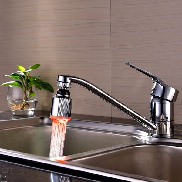 SDF-B5 1 LED ABS Temperature Sensor RGB LED Faucet Light Water Glow Shower, Size: 75 x 37mm, Interface: 22mm (Silver) - free shipping - PMC TechLife - Order now!