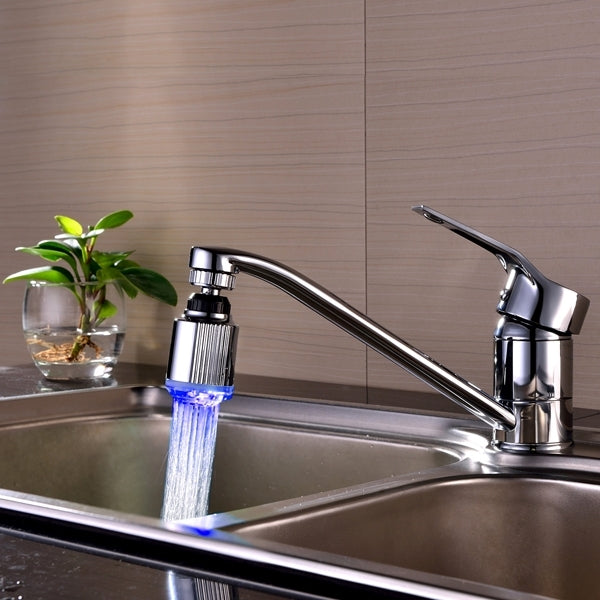 SDF-B5 1 LED ABS Temperature Sensor RGB LED Faucet Light Water Glow Shower, Size: 75 x 37mm, Interface: 22mm (Silver) - free shipping - PMC TechLife - Order now!