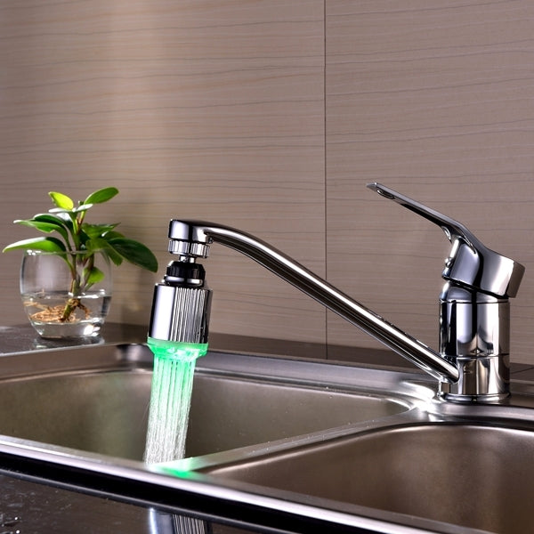 SDF-B5 1 LED ABS Temperature Sensor RGB LED Faucet Light Water Glow Shower, Size: 75 x 37mm, Interface: 22mm (Silver) - free shipping - PMC TechLife - Order now!