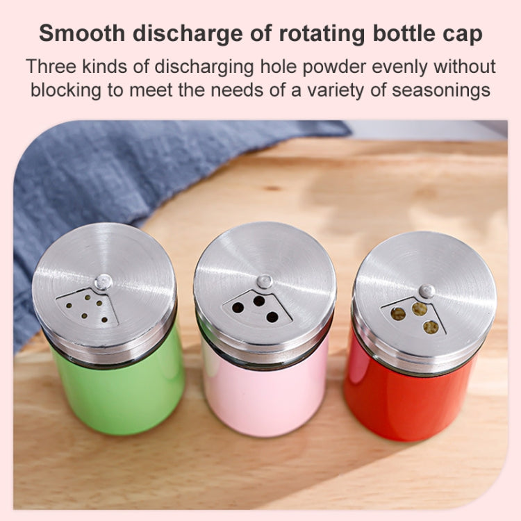 Stainless Steel Lid Glass Seasoning Jar Kitchen Supplies (Red) - free shipping - PMC TechLife - Order now!