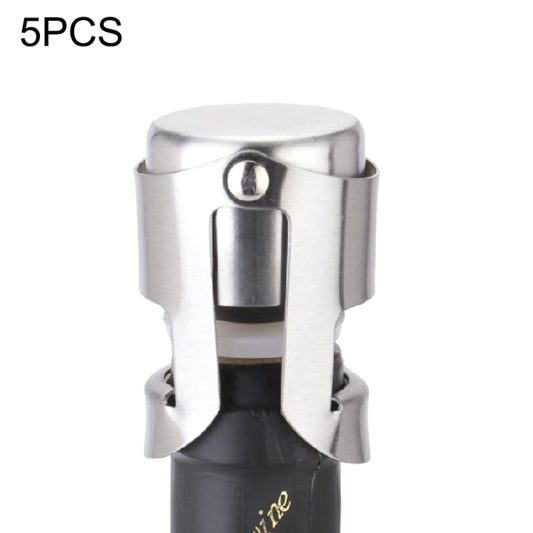 5 PCS Novel Stainless Steel Champagne Wine Bottle Stopper (Silver) - Bottle Stopper by PMC Jewellery | Online Shopping South Africa | PMC Jewellery | Buy Now Pay Later Mobicred