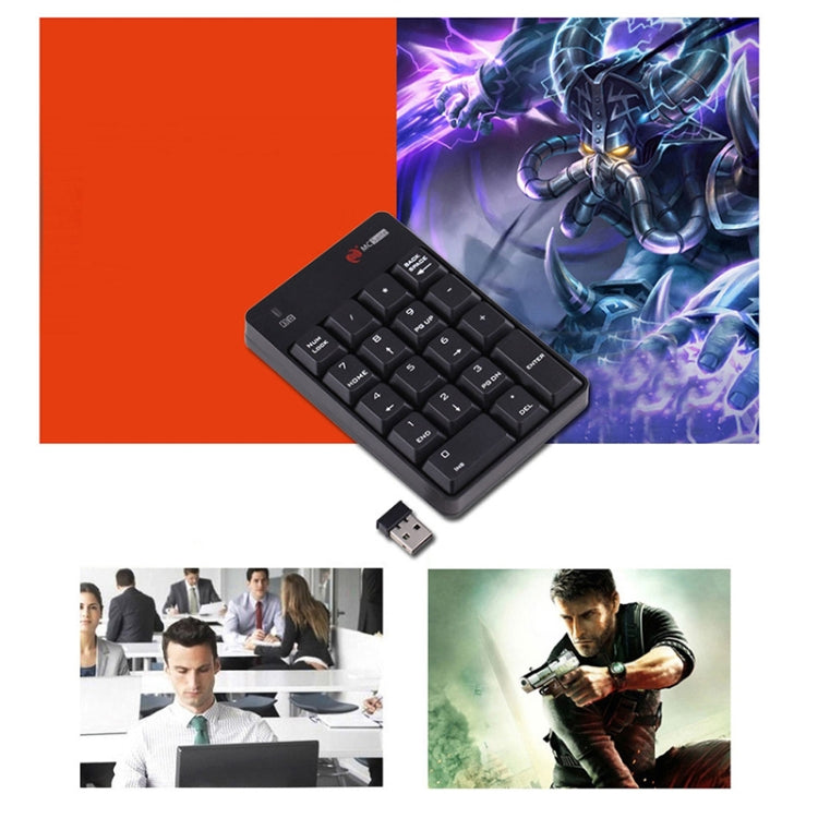 MC Saite SK-51AG 2 in 1 2.4G USB Numeric Wireless Keyboard  & Mini Calculator for Laptop Desktop PC(Black) - free shipping - PMC Jewellery - Order now!