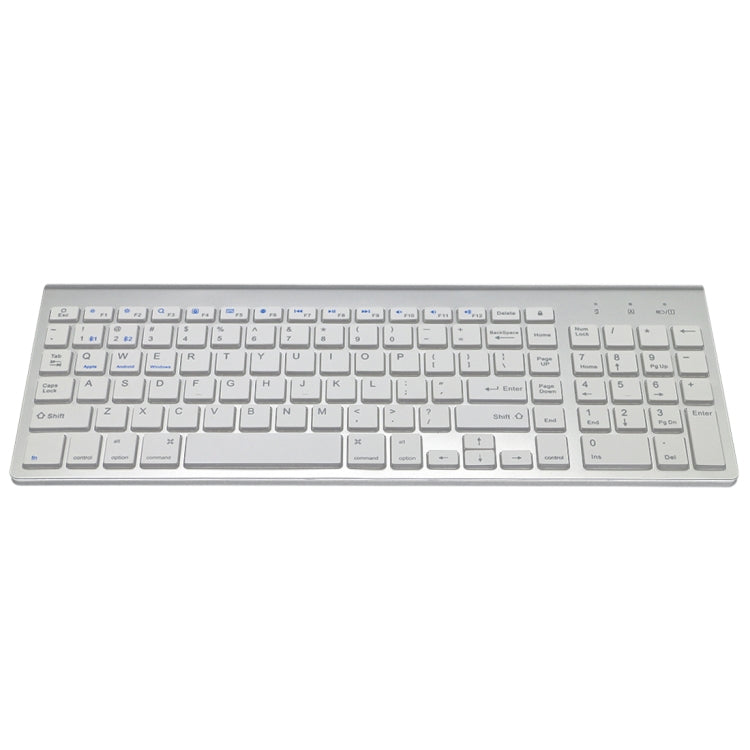 K368 Dual Mode Dual Channel 102 Keys Wireless Bluetooth Keyboard for Laptop, Notebook, Tablet and Smartphones, Support Android / iOS / Windows or An Updated Version(Silver) - Wireless Keyboard by PMC Jewellery | Online Shopping South Africa | PMC Jewellery | Buy Now Pay Later Mobicred