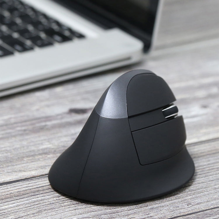 DELUX M618 Mini 2.4G Wireless 2400DPI USB Rechargeable Ergonomic Vertical Mouse(Grey) - free shipping - PMC Jewellery - Order now!