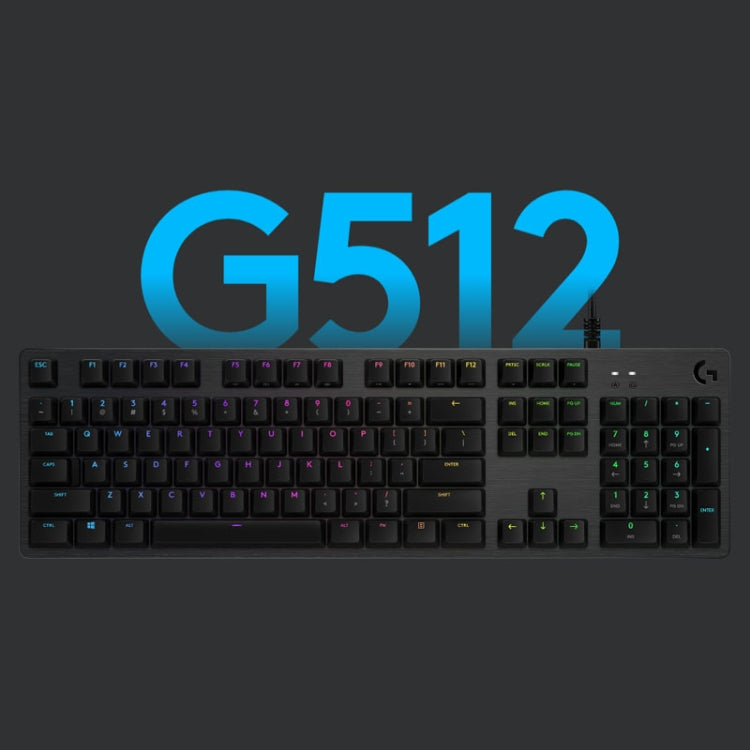 Logitech G512 RGB C-axis Mechanical Wired Gaming Keyboard, Length: 1.8m (Black) - free shipping - PMC Jewellery - Order now!