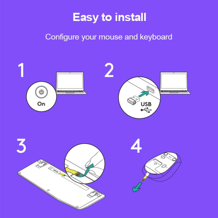 Logitech MK345 Wireless Full-size Keyboard + 2.4GHz 1000DPI Wireless Optical Mouse Set with Nano Receiver(Black) - free shipping - PMC Jewellery - Order now!
