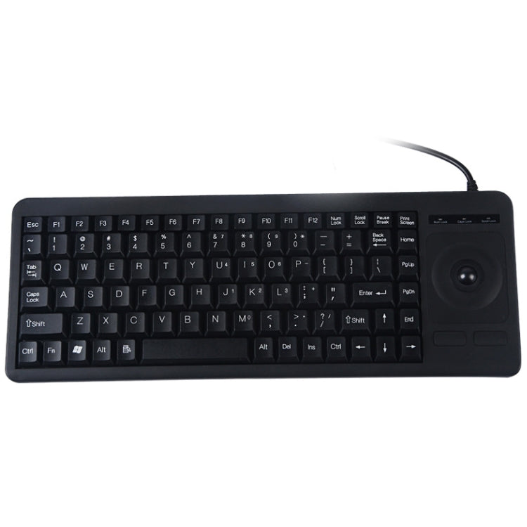 DS-8900 PS / 2 Interface Prevent Water Splashing Laser Engraving Character One-piece Wired Trackball Keyboard, Length: 1.5m - Wired Keyboard by PMC Jewellery | Online Shopping South Africa | PMC Jewellery | Buy Now Pay Later Mobicred