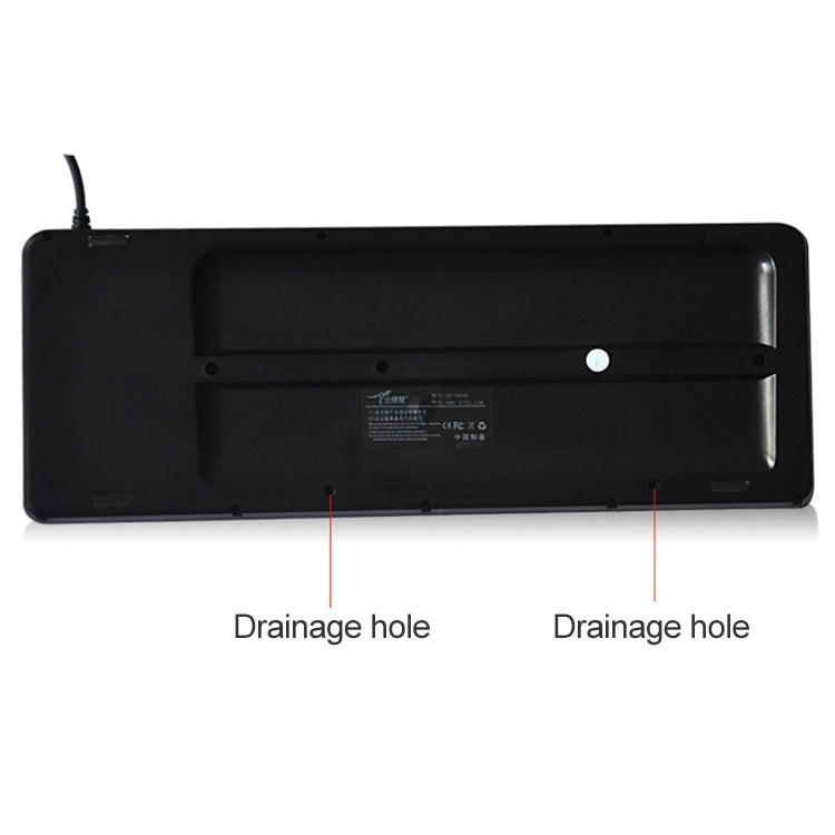 DS-8900 PS / 2 Interface Prevent Water Splashing Laser Engraving Character One-piece Wired Trackball Keyboard, Length: 1.5m - Wired Keyboard by PMC Jewellery | Online Shopping South Africa | PMC Jewellery | Buy Now Pay Later Mobicred