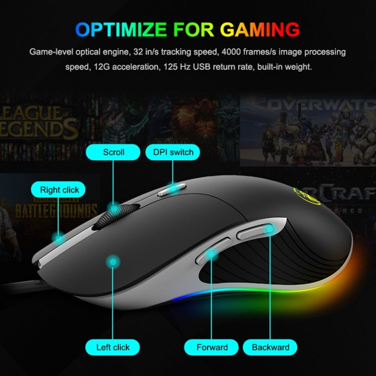 iMICE X6 Wired Mouse  6-button Colorful RGB Gaming Mouse(Black) - free shipping - PMC Jewellery - Order now!