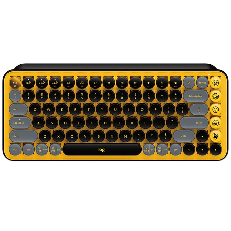 Logitech POP KEYS Round Button Bluetooth Mechanical Keyboard(Yellow) - Wireless Keyboard by Logitech | Online Shopping South Africa | PMC Jewellery | Buy Now Pay Later Mobicred