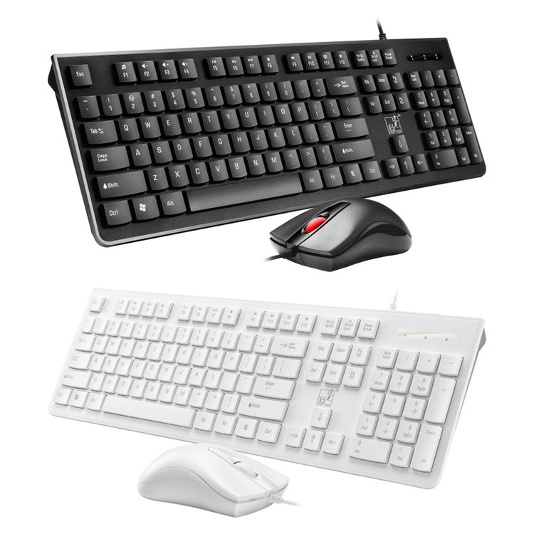 ZGB S500 Square Keycap Wired Keyboard + Mouse Set (Black) - Wired Keyboard by Chasing Leopard | Online Shopping South Africa | PMC Jewellery | Buy Now Pay Later Mobicred