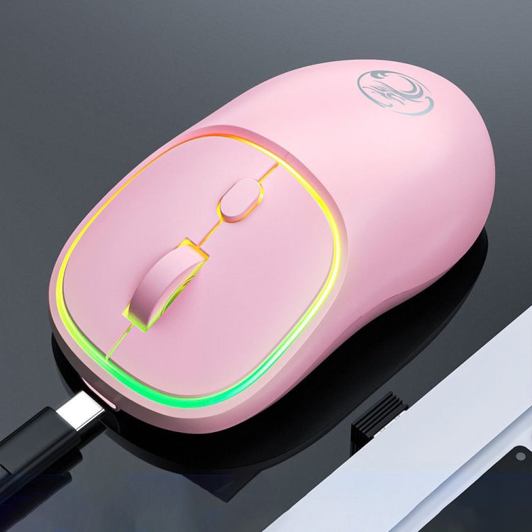 iMICE W-618 Rechargeable 4 Buttons 1600 DPI 2.4GHz Silent Wireless Mouse for Computer PC Laptop (Pink) - free shipping - PMC Jewellery - Order now!