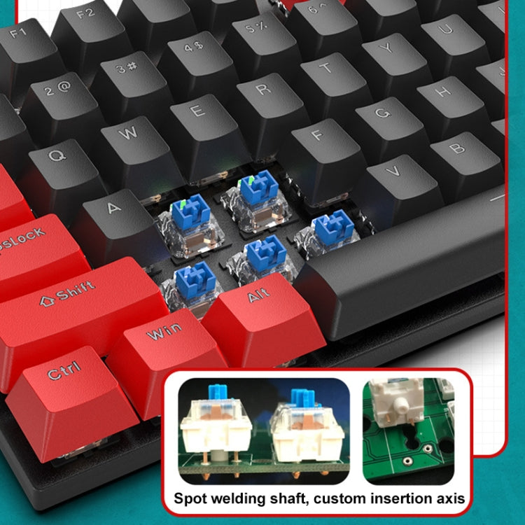 FOREV FV-301 87-keys Blue Axis Mechanical Gaming Keyboard, Cable Length: 1.6m(Pink + White) - free shipping - PMC Jewellery - Order now!