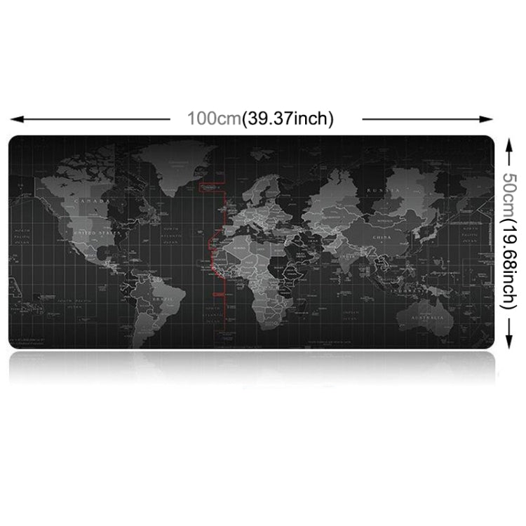 Extended Large Anti-Slip World Map Pattern Soft Rubber Smooth Cloth Surface Game Mouse Pad Keyboard Mat, Size: 100 x 50cm - Mouse Pads by PMC Jewellery | Online Shopping South Africa | PMC Jewellery