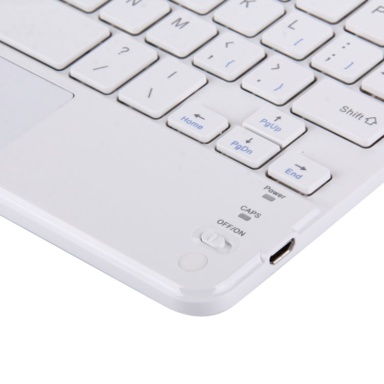 Bluetooth Wireless Keyboard with Touch Panel, Compatible with All Android & Windows 9 inch Tablets with Bluetooth Functions(White) - Universal Keyboard by PMC TechLife | Online Shopping South Africa | PMC TechLife | Buy Now Pay Later Mobicred