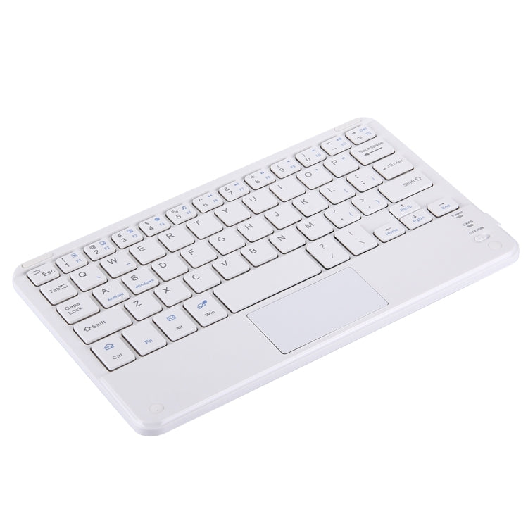 Bluetooth Wireless Keyboard with Touch Panel, Compatible with All Android & Windows 10 inch Tablets with Bluetooth Functions (White) - Universal Keyboard by PMC TechLife | Online Shopping South Africa | PMC TechLife
