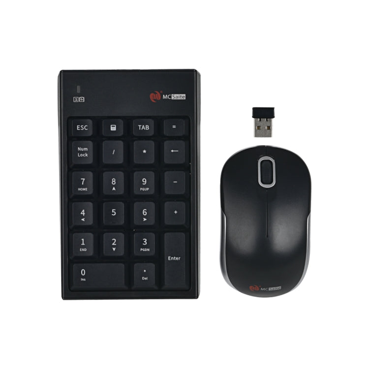 MC Saite MC-61CB 2.4GHz Wireless Mouse + 22 Keys Numeric Pan Keyboard with USB Receiver Set for Computer PC Laptop (Black) - free shipping - PMC Jewellery - Order now!