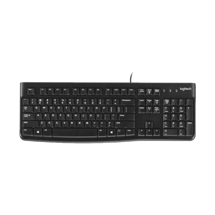 Logitech K120 USB Waterproof Splash Wired Keyboard for Desktop Computers / Laptops(Black) - free shipping - PMC Jewellery - Order now!