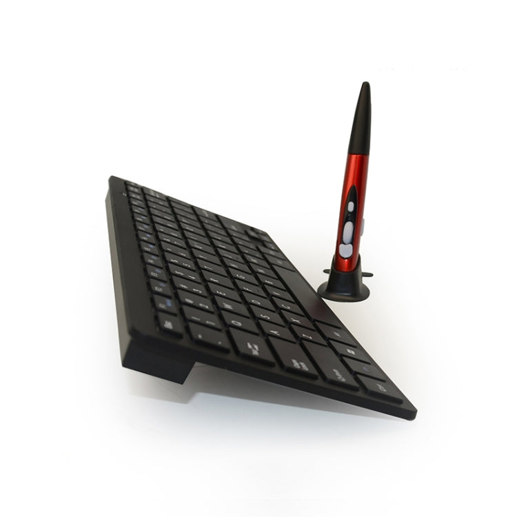 KM-808 2.4GHz Wireless Multimedia Keyboard + Wireless Optical Pen Mouse with USB Receiver Set for Computer PC Laptop, Random Pen Mouse Color Delivery(Black) - free shipping - PMC Jewellery - Order now!