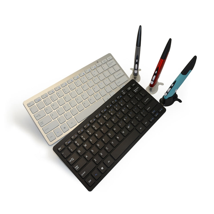 KM-808 2.4GHz Wireless Multimedia Keyboard + Wireless Optical Pen Mouse with USB Receiver Set for Computer PC Laptop, Random Pen Mouse Color Delivery(Black) - free shipping - PMC Jewellery - Order now!