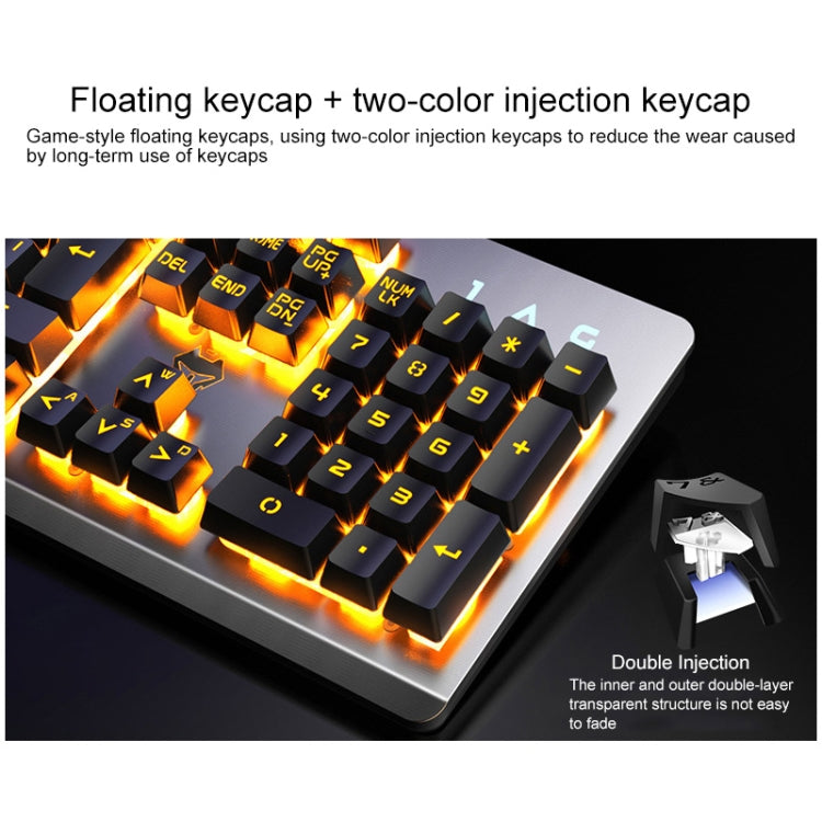 YINDIAO K002 USB Wired Mechanical Feel RGB Backlight Keyboard + Optical Silent Mouse + Headset Set(Black) - Wired Keyboard by YINDIAO | Online Shopping South Africa | PMC Jewellery | Buy Now Pay Later Mobicred