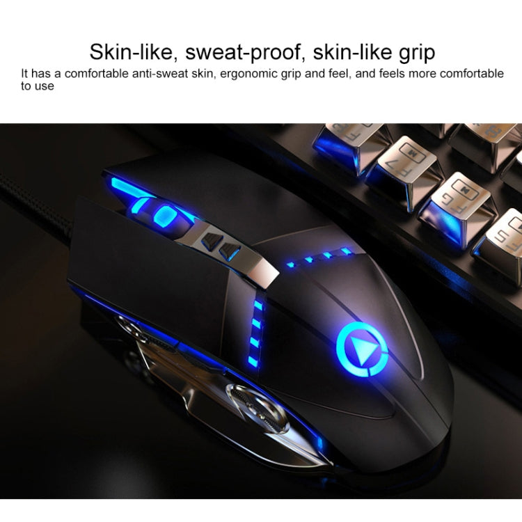 YINDIAO K002 USB Wired Mechanical Feel Sound Control RGB Backlight Keyboard + Optical Silent Mouse + Headset Set(Black) - free shipping - PMC Jewellery - Order now!