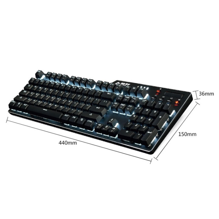 Ajazz AK35I Multimedia Knob Gaming Backlight Alloy Machinery Keyboard (Black Axis) - Wired Keyboard by Ajazz | Online Shopping South Africa | PMC Jewellery | Buy Now Pay Later Mobicred