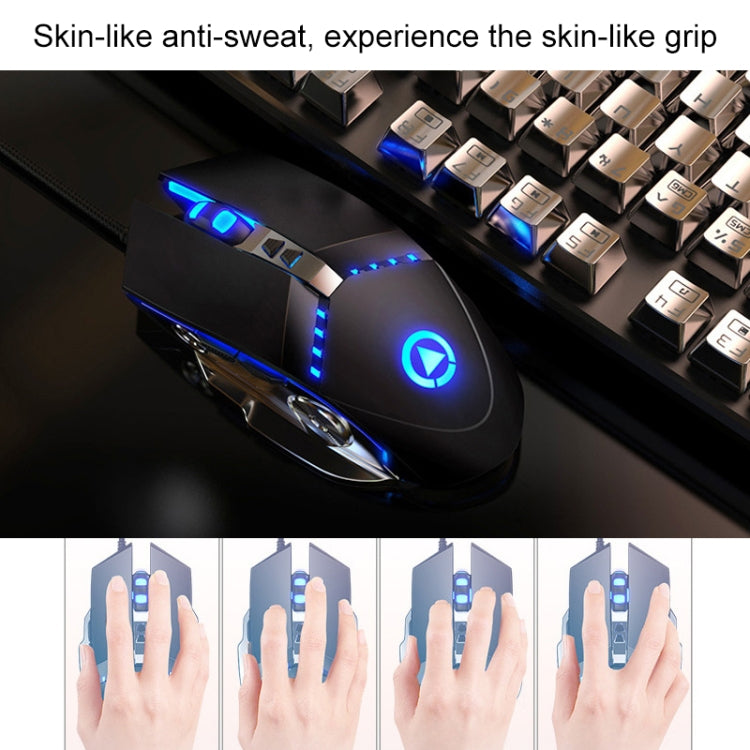 YINDIAO V2 Silent Mechanical Feel Gaming Keyboard Mouse Set (Black) - free shipping - PMC Jewellery - Order now!