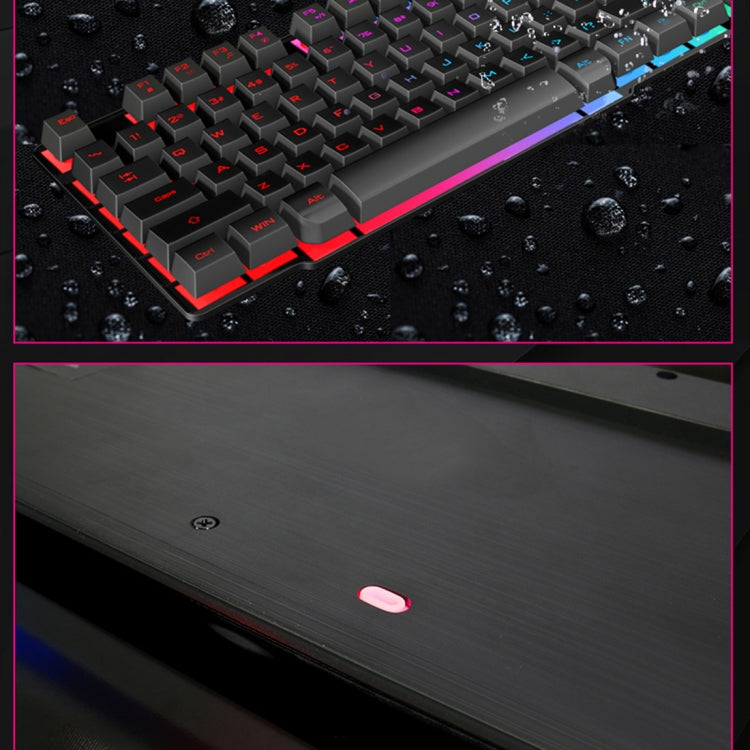 iMICE AK-600 Wired USB Floating Keycap Characters Glow Backlit Gaming Keyboard(Black) - free shipping - PMC Jewellery - Order now!