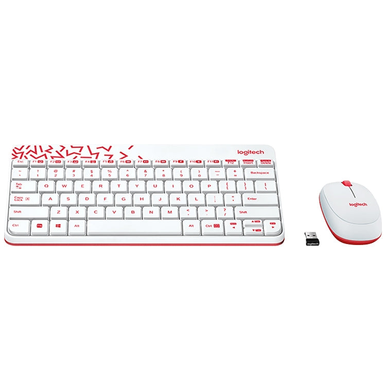 Logitech MK240 Nano Wireless Keyboard and Mouse Set (White) - Wireless Keyboard by Logitech | Online Shopping South Africa | PMC Jewellery | Buy Now Pay Later Mobicred