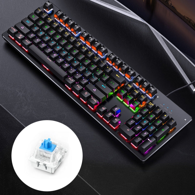 YINDIAO Classic Square Keys Mixed Light USB Mechanical Gaming Wired Keyboard, Blue Shaft (Black) - Wired Keyboard by YINDIAO | Online Shopping South Africa | PMC Jewellery | Buy Now Pay Later Mobicred