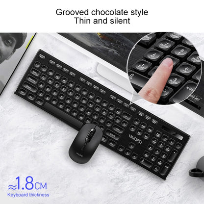 YINDIAO V3 Max Business Office Silent Wireless Keyboard Mouse Set (Black) - Wireless Keyboard by YINDIAO | Online Shopping South Africa | PMC Jewellery | Buy Now Pay Later Mobicred