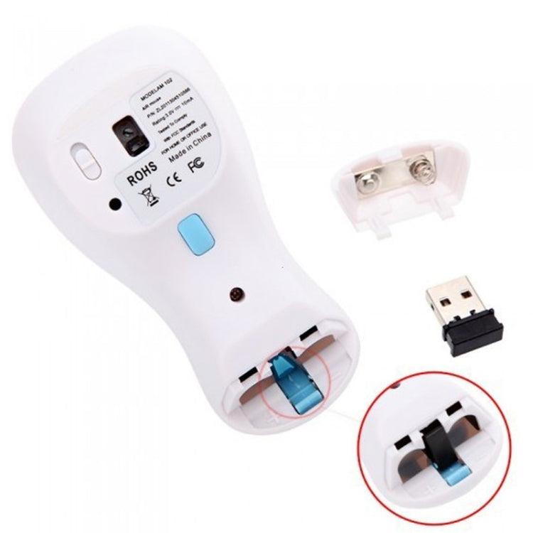 PR-01 6D Gyroscope Fly Air Mouse 2.4G USB Receiver 1600 DPI Wireless Optical Mouse for Computer PC Android Smart TV Box (Green + White) - Wireless Mice by PMC Jewellery | Online Shopping South Africa | PMC Jewellery | Buy Now Pay Later Mobicred