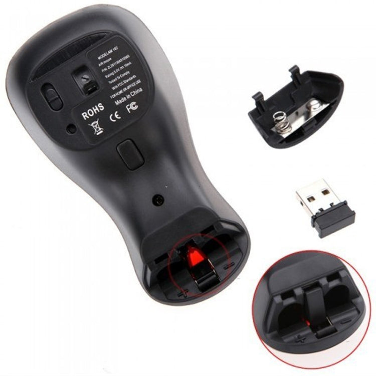 PR-01 6D Gyroscope Fly Air Mouse 2.4G USB Receiver 1600 DPI Wireless Optical Mouse for Computer PC Android Smart TV Box (Purple + Black) - free shipping - PMC Jewellery - Order now!