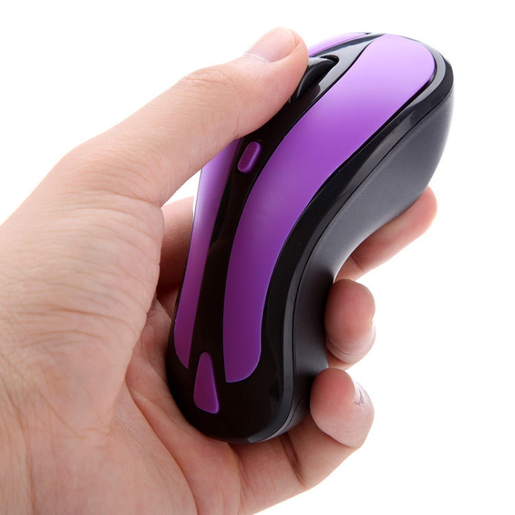 PR-01 6D Gyroscope Fly Air Mouse 2.4G USB Receiver 1600 DPI Wireless Optical Mouse for Computer PC Android Smart TV Box (Purple + Black) - free shipping - PMC Jewellery - Order now!