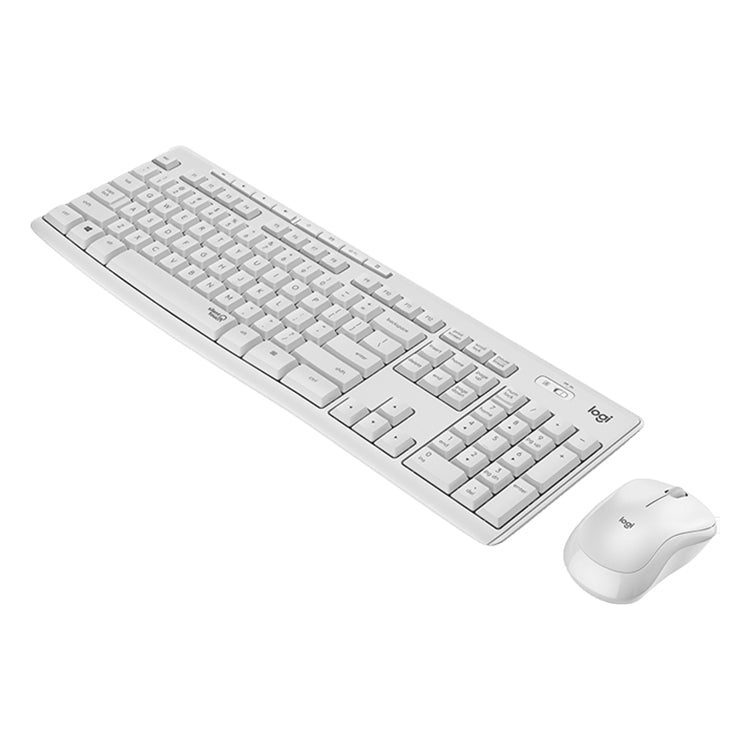 Logitech MK295 USB Wireless Silence Keyboard Mouse Set (White) - Wireless Keyboard by Logitech | Online Shopping South Africa | PMC Jewellery | Buy Now Pay Later Mobicred