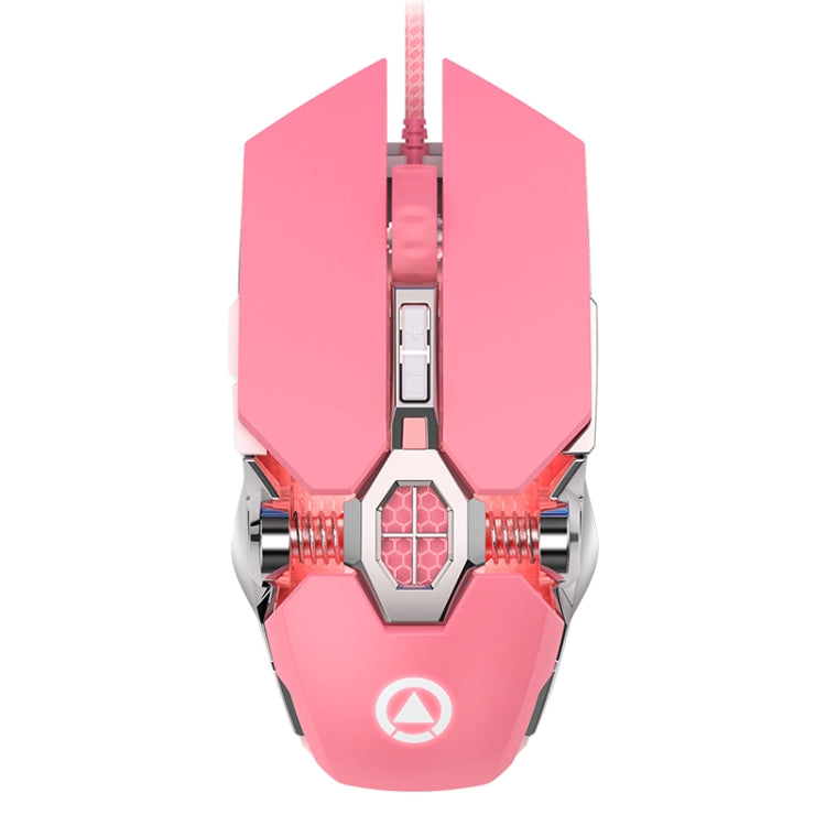 YINDIAO 3200DPI 4-modes Adjustable 7-keys RGB Light Wired Gaming Mechanical Mouse, Style: Audio Version (Pink) - Wired Mice by YINDIAO | Online Shopping South Africa | PMC TechLife | Buy Now Pay Later Mobicred