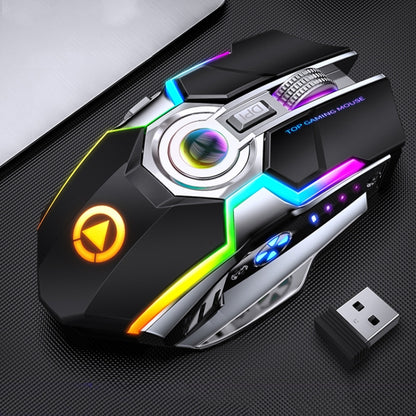 YINDIAO A5 2.4GHz 1600DPI 3-modes Adjustable Rechargeable RGB Light Wireless Silent Gaming Mouse (Black) - Wireless Mice by YINDIAO | Online Shopping South Africa | PMC Jewellery | Buy Now Pay Later Mobicred