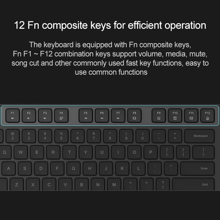 Original Xiaomi 2.4GHz Wireless Keyboard + Mouse Set 2 for Notebook Desktop Laptop(Black) - free shipping - PMC TechLife - Order now!