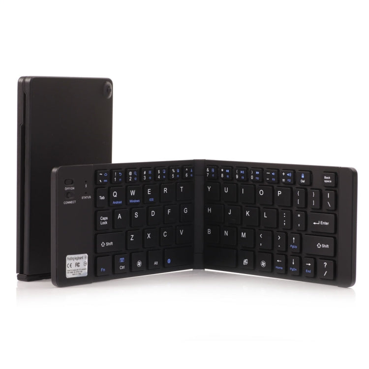 GK228 Ultra-thin Foldable Bluetooth V3.0 Keyboard, Built-in Holder, Support Android / iOS / Windows System (Black) - free shipping - PMC Jewellery - Order now!