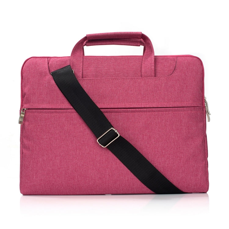 Portable One Shoulder Handheld Zipper Laptop Bag, For 15.4 inch and Below Macbook, Samsung, Lenovo, Sony, DELL Alienware, CHUWI, ASUS, HP (Magenta) - 15 inch by PMC Jewellery | Online Shopping South Africa | PMC Jewellery | Buy Now Pay Later Mobicred